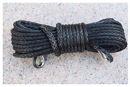 YZLP Corde de treuil 6 mm pour quads et UTV (nom de la couleur : noir)