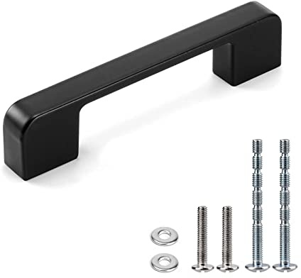 WEAVERBIRD Schubladengriffe,96mm Schwarze Griffe,10 Stück Schrankgriffe Möbelgriff, Aluminiumlegierung Schrank Hadles,Pulls Möbelbeschläge, Möbelgriff für Küche Schublade