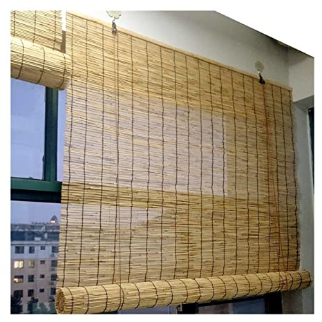 Tende avvolgibili in canna, tende da sole in bambù per esterni, con sollevatore, tapparelle per mobili per la casa, tende a rullo per protezione solare , ventilazione ( Size : 120x270cm/48*108in )