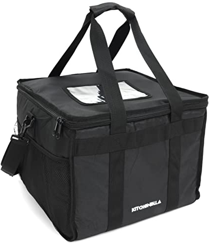 Kühltasche für heiße Lebensmittel, 40 Liter, 38 x 38 x 32 cm, Kühltasche für Picknicks am Strand, ideal für Pizza-Lieferfahrer, isoliert, hält Mahlzeiten warm oder kalt, zum Mitnehmen, Fast Food