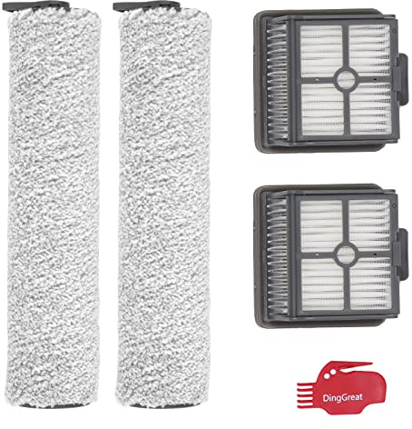 DingGreat 2 HEPA Filters + 2 Hauptbürste für Dreame H11 Nass- und Trockensauger und Dreame H11 Max Nass- und Trockensauger