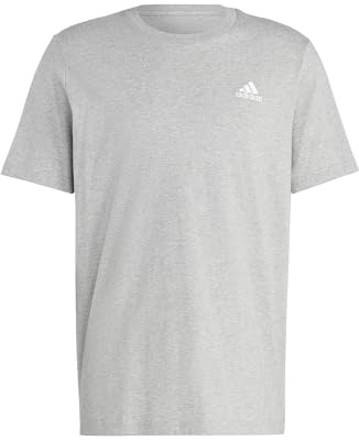 Adidas Herren Essentials Single Jersey Embroidered Small Logo Tee, Medium Grey Heather, 3XL