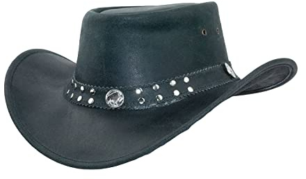 Black Jungle Yukon Lederhut, Westernhut, Australienhut, Cowboyhut