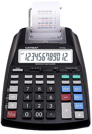 CATIGA New & Upgraded 2025 Printing Calculator Adding Machine 10 Key, Desktop Home Office Calculator with Paper Roll Print Out, Accounting Business Finance