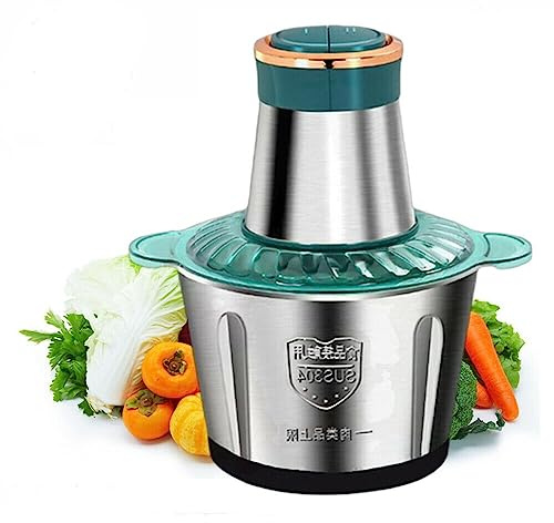 Mini Food Processors, Electric Food Chopper with Stainless Steel Bowl for Meat, Vegetables, Fruits and Nuts (2L)