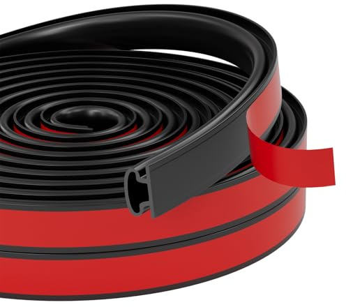 Türdichtung Dichtungsband Selbstklebend,Fensterdichtung Haustür Dichtung Dichtband,Gummidichtung Abdichtungsband Tür Dichtungsband Fenster Dichtungsgummi,Dichtungsstreifen Door Seal (D-Schwarz, 7M)