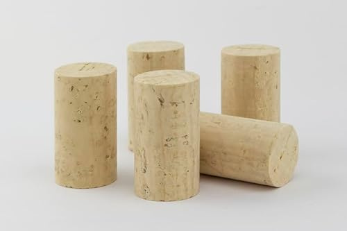 50 corchos de vino naturales #9 de 44 x 24 pulgadas (15/16 pulgadas de diámetro por 1 3/4 pulgadas de longitud) – SLIMCORK (R) patentado (no corcho aglomerado) para un envejecimiento adecuado –