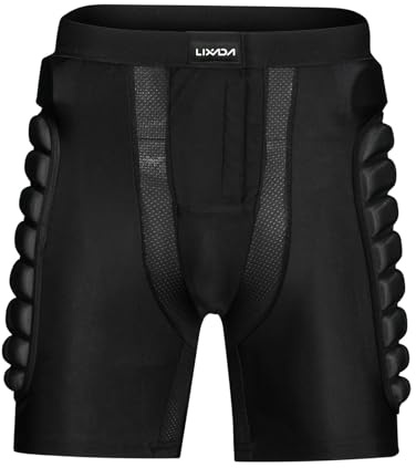 Lixada Shorts de Protection, Short rembourré 3D Absorbant Les Chocs et Durable pour Skateboard Snowboard Skate Ski