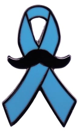 COSSIKA Broche Broche Hommes Santé Émail Épinglette Barbe Ruban Bleu Broche Broches Badges Bijoux Cadeau pour Sacs À Dos Chemise Vêtements Accessoires