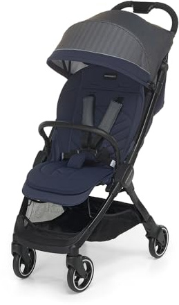 Foppapedretti Lättviktsvagn Hej, för barn 0-22 kg (0–4 år), stängning med 1 hand, självstående, justerbart ryggstöd, dämpade hjul, dörrföremål, aluminiumram, himmel