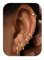 FIOROYAL 5Paar Kleine Creolen Silber 925 für Damen Mädchen 14K Vergoldet Creolen Gold Ohrringe Set Hypoallergen Cartilage Daith Helix Piercings Ohrringe für Mehrere Piercings 6/7/8/9/10MM G