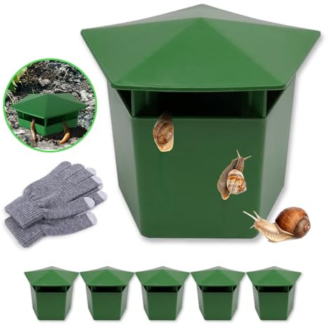 Trappola Lumache Orto,Set di 5 Cattura Lumache,Trappola Per Lumache da Orto,Lumachicida,Trappola per Lumache Proteggere i Fiori Dagli Attacchi Delle Lumache