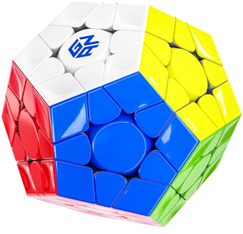 Bukefuno GAN Megaminx MagLev UV V2 beschichtetes, schwarzes magnetisches | Megaminx Pentagonaler Speed-Würfel, ohne Aufkleber, schwarze Basis, 119 g, 15 °, automatische Ausrichtung, 120 Magnete