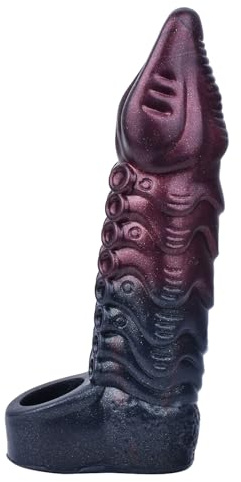 AMAZBEE Mostro pene manica con anello pene Silicone riutilizzabile estensore del pene animale Cock Sleeve Girth Enhancer per gli uomini giocattoli sessuali adulti (Octopu)