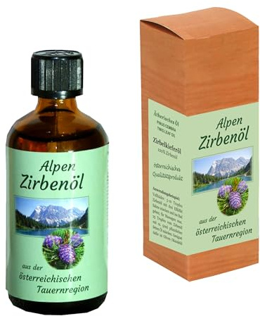 Alpen-Zirbenöl, hochwertiges Zirbenöl aus der Tauernregion Österreich; Bedarfsmittel als Duftöl, Raumduft-Diffuser, zur Aromabeduftung;(100 ml)