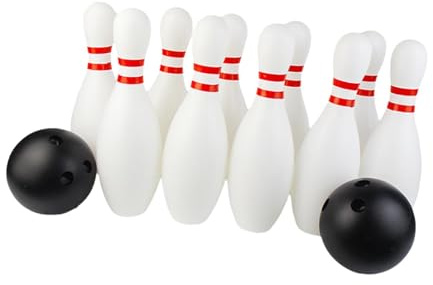 TTETTZ Bowling-Spiel für Kinder, bestehend aus 10 Pins und 2 Bällen für den Außenbereich, 30cm