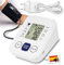 MAXTER Digital Arm Blutdruckmessgerät mit Spanischer Stimme Ein / Aus-Stecker und USB-Kabel (ohne Batterie) Blutspannung und Herzfrequenz Messgerät - Blutdruckmonitor mit Muffe und Speicher 2 x 99