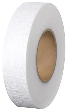 Stabilizzatore per Ricamo,Stabilizzatore Solubile Nastro adesivo in tessuto da 65 metri con ferro sull'orlo Fodera bifacciale for pantaloni, tende, vestiti, federa, cucito fai da te(Width 3.0cm)