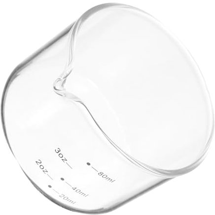 SECFOU Bicchierino Da Espresso in Vetro Scala Di Misurazione Piccola Contenitore Per Latte e Panna Utile Per Caffè Espresso Latte
