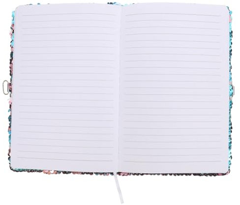 Gadpiparty Cute Mermaid Flip Sequin Notebook Lock Girls Journal Girls Diary Daily Writing School Notebook