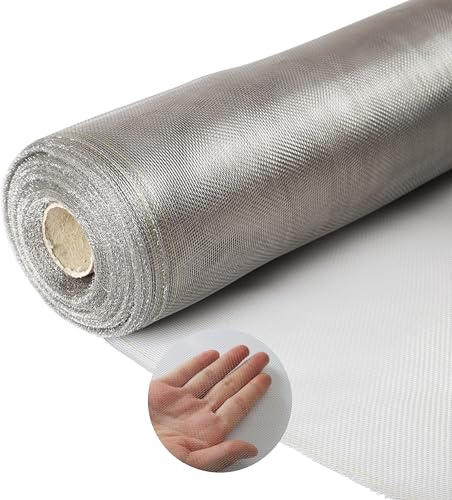 Wire Mesh Roll,304 Stainless Steel Fly Screen Roll for Windows Porch Garden | 1.2m x 3000m, 0.15mm Wire Diameter, 20 Mesh, Adjustable Window Screen Mesh to Prevent Rats, Snakes, Wasps and Insects
