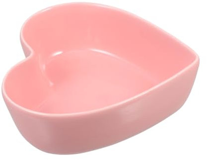 PRETYZOOM Elegant Heart Shape Ceramic Bowl Multi-Purpose Snack Serving Bowl for Daily Use Parties Events