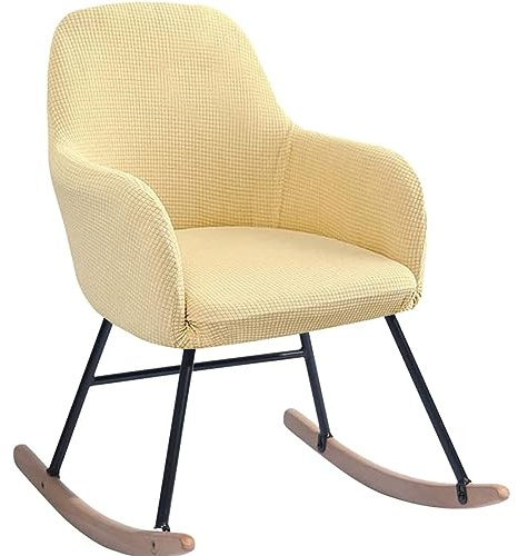 Fundas elásticas para silla mecedora con brazos, fundas para sillas de descanso con respaldo alto para el hogar, dormitorio, comedor, protector de silla