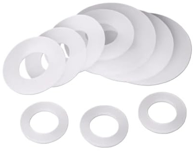 HEXHUASR Joints Plats en Caoutchouc Souple Blanc, rondelles Anti-Huile, 10 à 20 pièces, M3 M4 M5 M6 M7 M8 M10 M12 M14 M16 M18(5x10x1 20pcs)