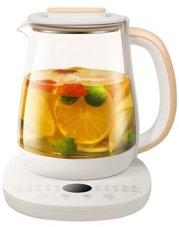 Pentola Elettrica Multifunzione Da 1,8 Litri, Bollitore In Vetro Automatico E Fornello For Stufati, Macchina For Il Tè Da 800 W Con Timer Preimpostato, Acciaio Inossidabile 304