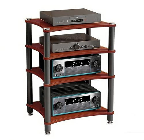 Armoire Audio Armoire Pour Équipement De Salle De Conférence Rack Pour Amplificateur Professionnel Amplificateur À Lampes Pour Composants Stéréo Systèmes Home Cinéma Lecteurs DVD(60*48*82cm(4Tier))
