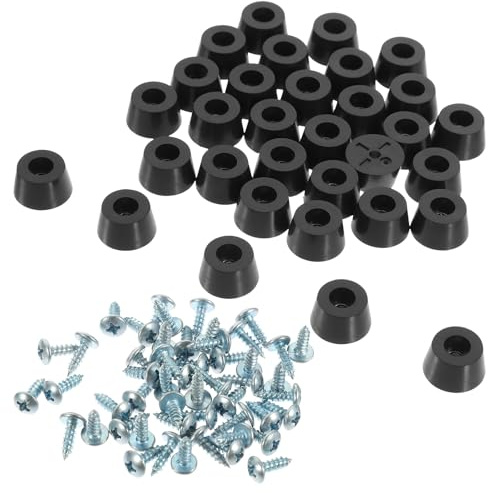 BUTIFULSIC 60pcs Non-Slip Rubber Chair Leg Pads with Screws, Furniture Foot Pads for Hardwood Floors, Anti-Skid Table and Sofa Feet Protectors Set