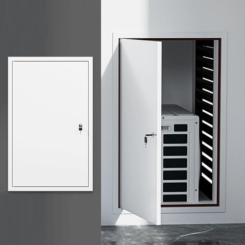 Låsbar vindsdörr, aluminiumåtkomstpanel, vit, 12 14 20 22 28 36 Inspektionslucka för gipshål i anpassade storlekar, VVS-åtkomstdörr i vägg (35x100 cm/14x39 tum)