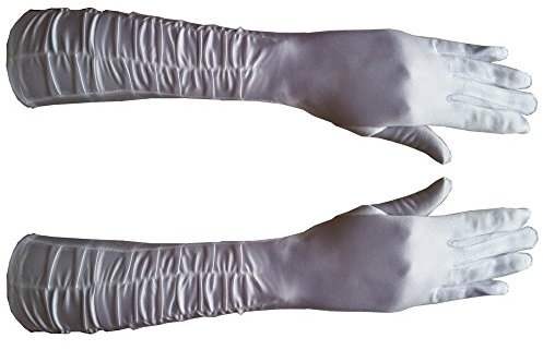 Einkaufszauber Weiße Handschuhe Satin Brauthandschuhe