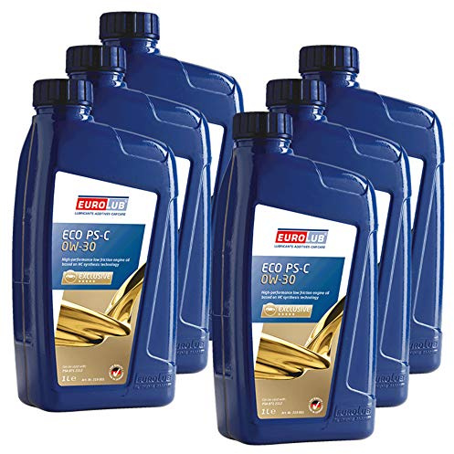 EUROLUB 6X Motoröl 0W-30 Eco Ps-C Leichtlauf Benzin Diesel Ottomotor Benzinmotor Dieselmotor Motor Motoren Öl Engine Oil 1L
