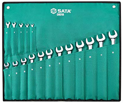 SATA Ringmaulschlüssel-Satz, 17-teilig, 6-22 mm ST08018-02 (Ringmaulschlüssel Maulringschlüssel Schraubenschlüssel Schraubenschlüsselsatz Maulringschlüsselsatz Ringmaulschlüsselsatz)
