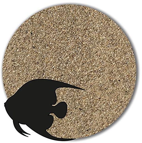 Anbobo Müller GmbH 10 kg beige Aquariumsand Aquariumkies Natur feuergetrocknet und gerundet (0,4-0,8 mm)