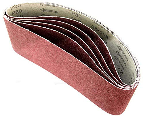 5 pezzi Nastro abrasivo abrasivo 100x610mm Levigatrice a nastro Carta vetrata Ossido di alluminio Lavorazione del legno Accessori per utensili elettrici, grana 120