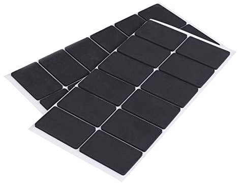 LouMaxx Antirutsch Pads selbstklebend | 24 x Anti Rutsch Möbelstopper schwarz, 35 x 55 mm | rutschhemmend mit extra starkem Halt