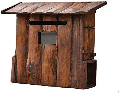Boîte Aux Lettres Murale Boîte de Livraison Boîte aux Lettres extérieure étanche à la Pluie Villa Boîte aux Lettres en Bois Massif Suggestion Boîte à Colis Boîte à Colis Boîte de dépôt L