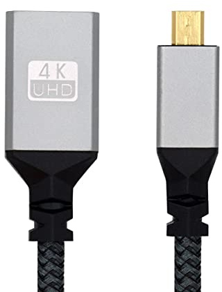 CY Cavo 4K da Micro HDMI Tipo-D 1.4 maschio a HDMI femmina, cavo di estensione per DV MP4, fotocamera DC, laptop, HDTV