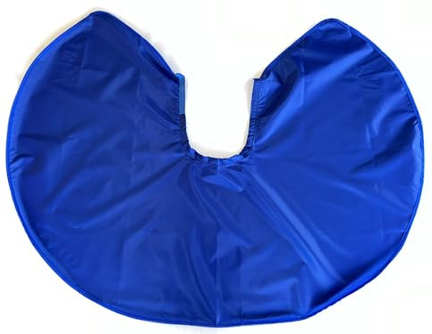 niavida Frisierumhang kurz Blau Klett-Verschluss ca. 102 x 76 cm (C2T blau) | Auskämm-Umhang Wasserdicht Waschbar Leicht + formschön für Haar Kosmetik und Styling - GOsmall versandoptimiert