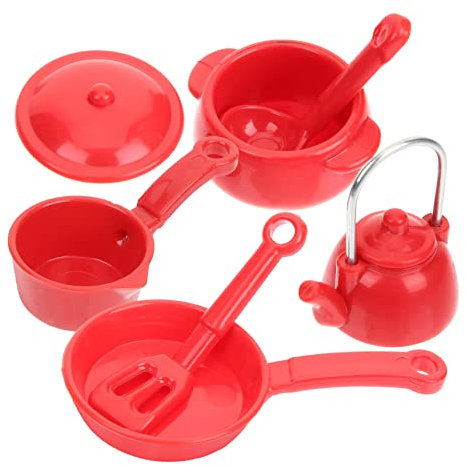 ibasenice Utensili da Cucina in Miniatura Accessori per Case di Bambole 2 Confezioni Giocattolo di Finzione per Ragazzo o Decorazione per Casa delle Bambole Set di Utensili