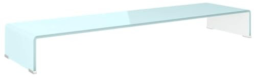 QZZCED TV-Sideboard Fernsehschrank TV-Ständer tv Tisch TV-Aufsatz/Monitorerhöhung Glas Grün 110x30x13 cm für Wohnzimmer Schlafzimmer Unterhaltungsgerät