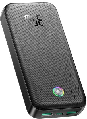 Rocoren Power Bank, 35W Powerbank klein Aber stark 20000mAh USB C Input&Output, PD3.0 QC4.0 PPS Externer Handyakkus, Kompatibel mit MacBook Air, iPhone, Samsung Galaxy S24 Ultra/S23 Ultra- Schwarz