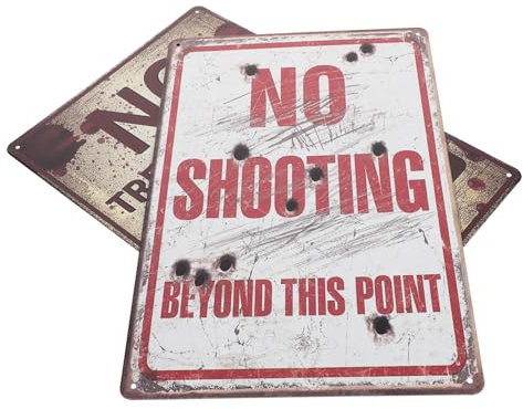 BESPORTBLE 2stücke Warnschild Aus Eisen Für Außenbereich Retro Farbdesign Zum Anbringen An Wänden Zäunen Und Sichtbares Hinweisschild Für Grundstück
