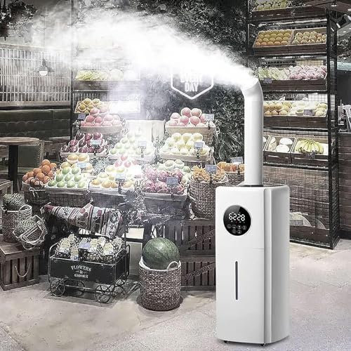 Mixtric Deshumidificador Industrial, Humidificadores para Dormitorios, Humidificador De Aire Ultrasónico Silencioso, para Interiores, Centros Comerciales, Oficinas,Blanca,21L Smart Edition