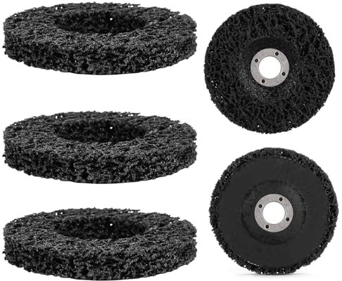lvifloae 5Pcs 100mm Black Poly Strip Wheel Disc Paint Removal Tool for Angel Grinders