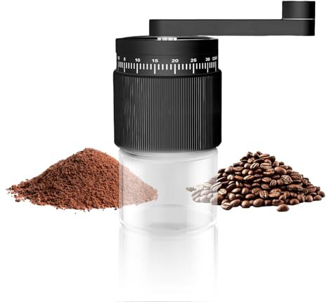 Homiflex Molinillo de Café Manual con Muelas Cerámicas, 35 Ajustes Externos, Molinillo Café Manual para Aeropress, Espresso, Pour Over, Prensa Francesa y Cafeteras Mok