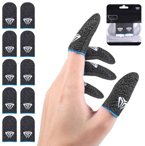 Gaming Finger Sleeves 5 Pairs Ultra Thin 0.3mm Anti Sweat Anti Dryness Thumb Sleeves Enhanced Touchscreen Sensitivity Smooth Operation Gaming Accessories Professional Gamings Touchscreen Gloves