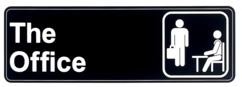 Targhetta in acrilico autoadesivo (22,5 x 7,5 x 0,2 cm) per porta, cassetta delle lettere o parete, design bianco e nero